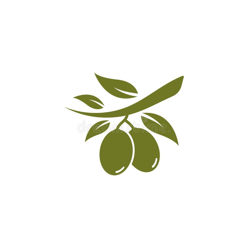 stellen Sie von der olivgrünen Logovektorillustration ein lizenzfreie abbildung stellen Sie von der olivgrünen Logovektorillustration ein lizenzfreie abbildung