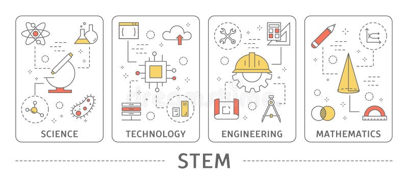 STEM concept illustration. stock illustration STEM concept illustration. stock illustration