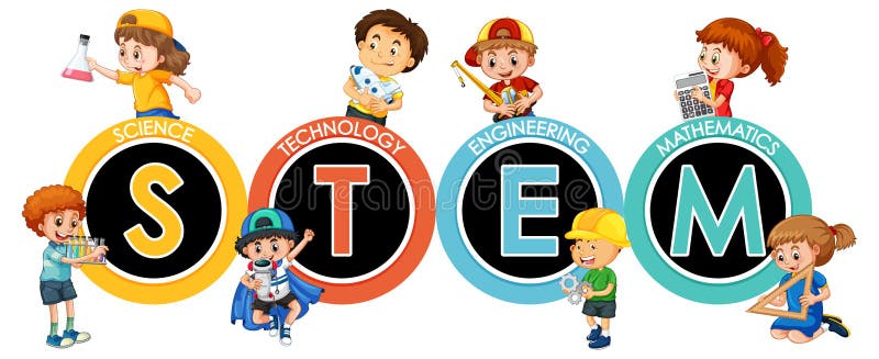 STEM Education Logo with Many Children Cartoon Character Stock Illustration - Illustration of person, clipart: 226924047 STEM Education Logo with Many Children Cartoon Character Stock Illustration - Illustration of person, clipart: 226924047