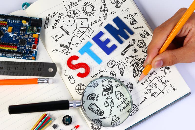 STEM education. Science Technology Engineering Mathematics. royalty free stock images