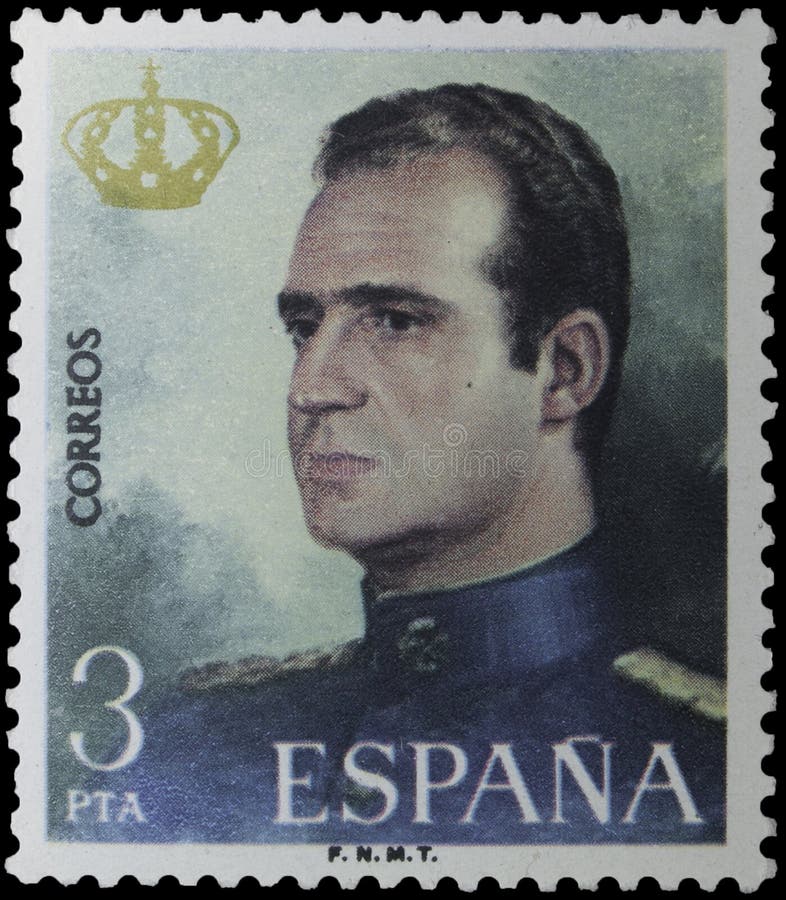 Stempel-König Juan Carlos von Spanien lizenzfreie stockbilder Stempel-König Juan Carlos von Spanien lizenzfreie stockbilder