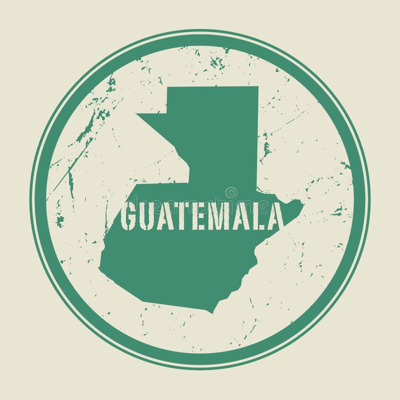 Stempeln Sie mit dem Namen und der Karte von Guatemala vektor abbildung Stempeln Sie mit dem Namen und der Karte von Guatemala vektor abbildung