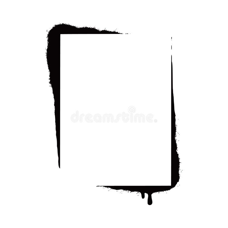 Stencil Spray Effect Paint Frame. Stock Vector Illustration of paint, stamp 241296483