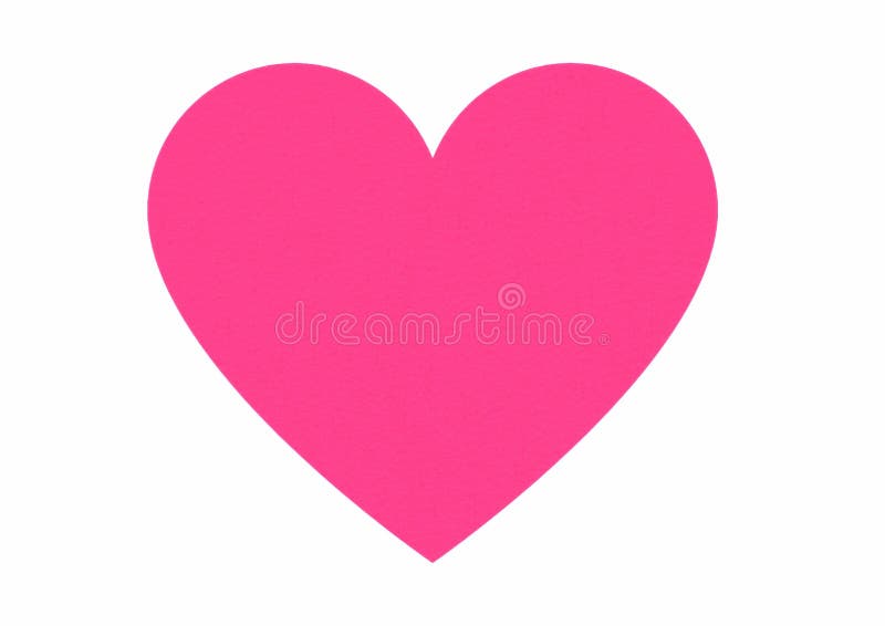 Pink Heart on a White Background. Stock Illustration - Illustration of ...