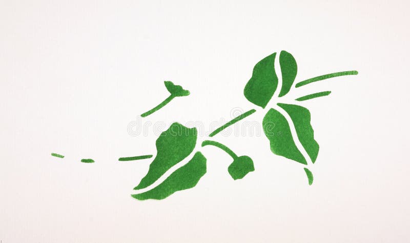 Stenciled Leaves