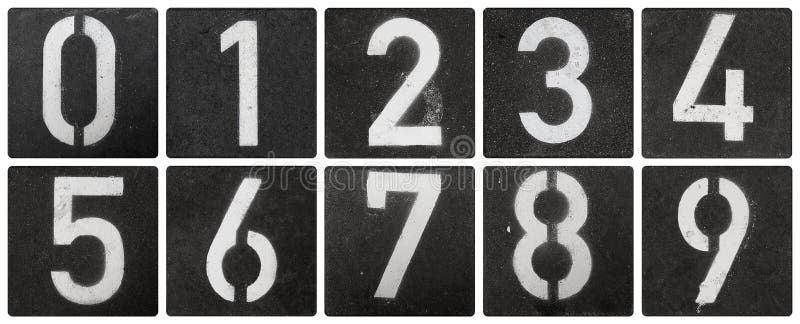 Stenciled numbers