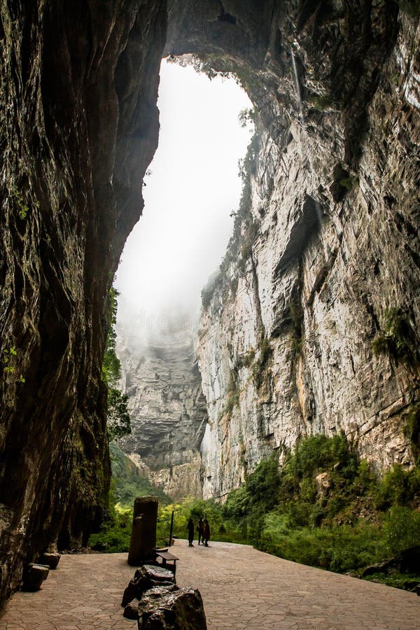 Stenport, Wulong, Chongqing, Kina royaltyfria foton Stenport, Wulong, Chongqing, Kina royaltyfria foton