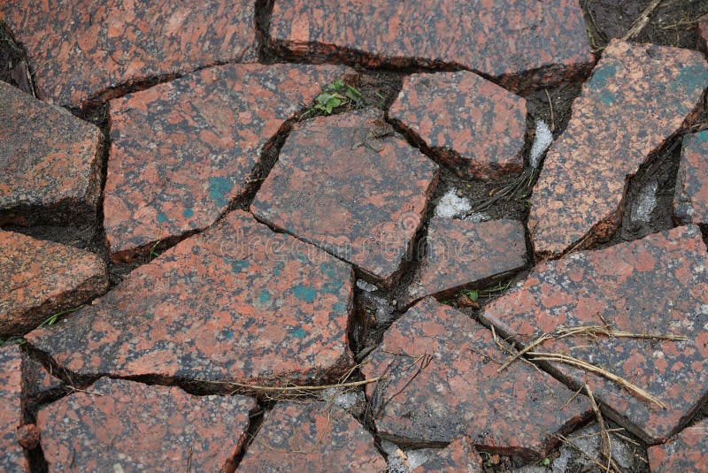 Stenstruktur av brunt granitstycke royaltyfri fotografi
