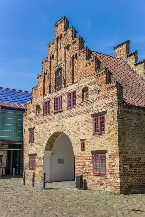 Step Gabel of the Historic City Gate in Flensburg Stock Image Image
