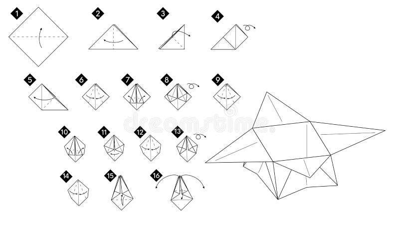 Origami Paper Instructions Stock Illustrations – 952 Origami Paper  Instructions Stock Illustrations, Vectors & Clipart - Dreamstime