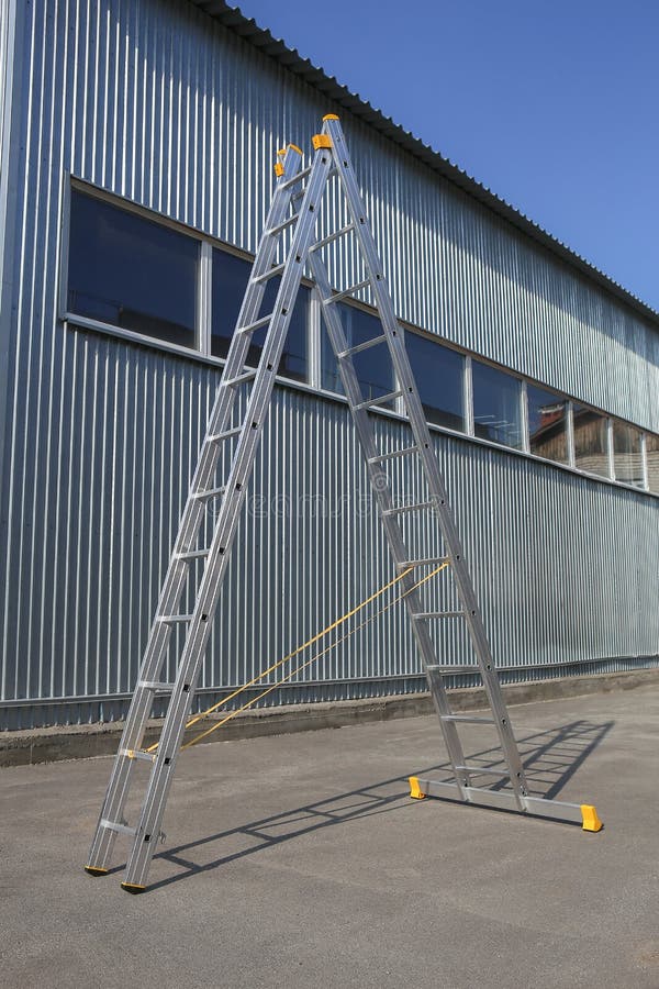 Stepladder at Warehouse Wall Stock Image Image of open, indoors