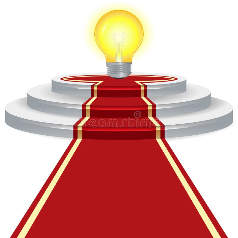 Step Light Bulb Idea Infographic. Stock Vector Illustration of