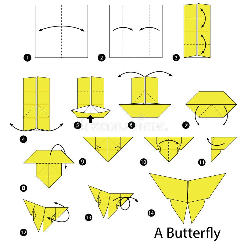 Step By Step Instructions How To Make Origami A Butterfly Stock Vector Illustration Of Hobby Oriental Step By Step Instructions How To Make Origami A Butterfly Stock Vector Illustration Of Hobby Oriental