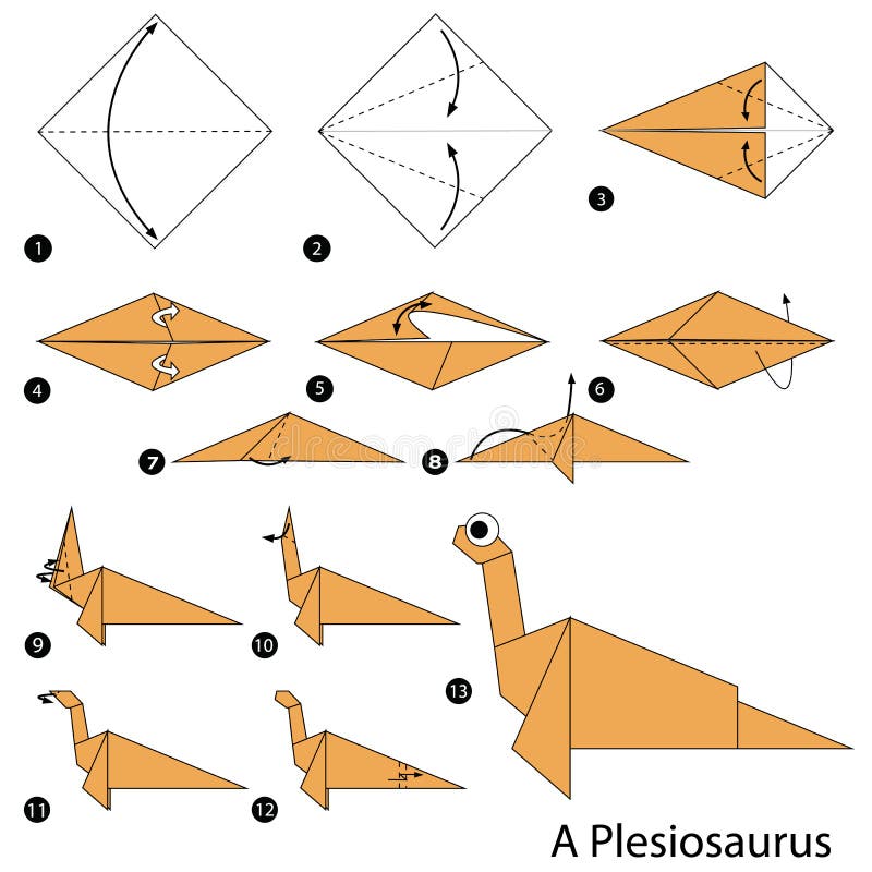 How To Make an Easy Origami Dinosaur 