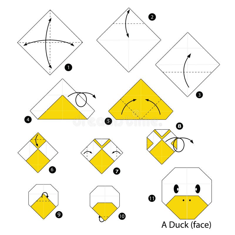 Origami Duck Stock Illustrations – 417 Origami Duck Stock