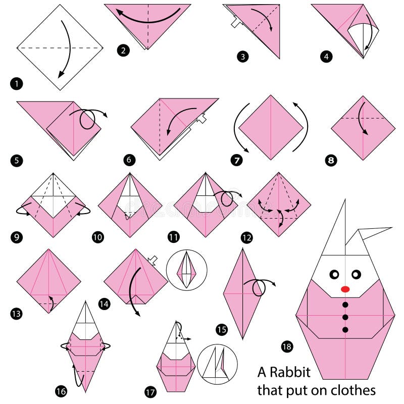 Step By Step Instructions How To Make Origami A Rabbit That
