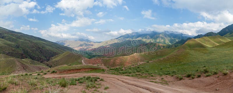 Steppe Kasachstan, trans--Ili Alatau, Hochebene Zus, lizenzfreie stockfotos Steppe Kasachstan, trans--Ili Alatau, Hochebene Zus, lizenzfreie stockfotos