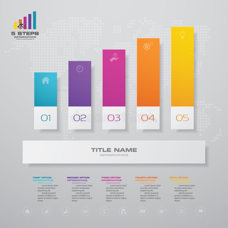 5 steps graph chart infographics element. EPS 10. vector illustration 5 steps graph chart infographics element. EPS 10. vector illustration