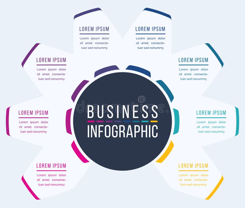 8 Steps Infographic design 8 steps, objects, elements or Options infographic business information vector illustration