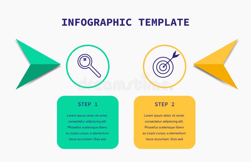 2 Steps Infographic. Flat Infographics Template. Concept with 2 Steps ...