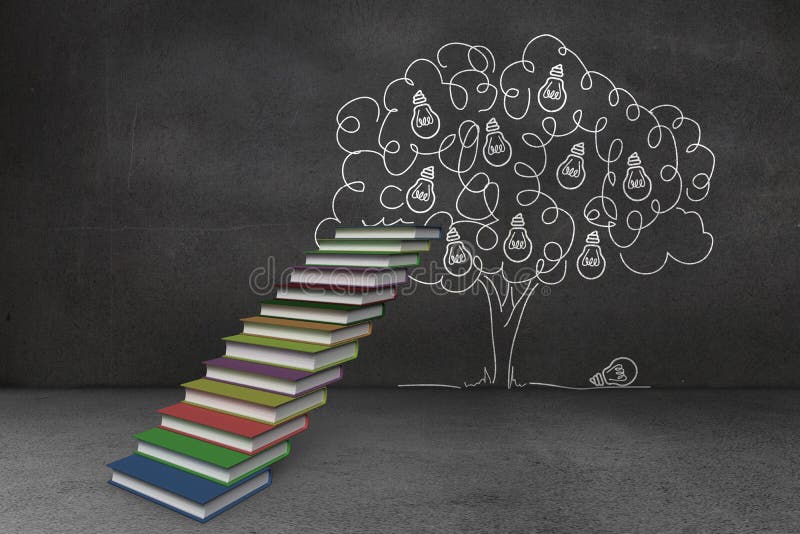 Steps Made Books Front Tree Doodle Stock Illustrations 4 Steps Made