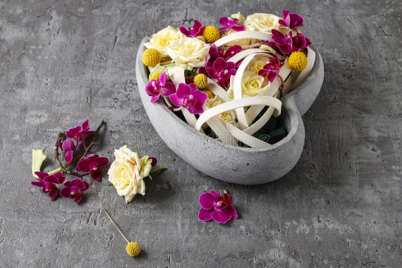 Steps of Making Floral Arrangement Stock Photo Image of decoration, anniversary 57351278