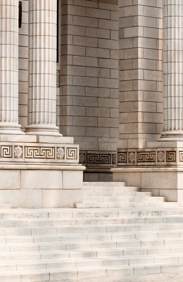 Steps and Pillar of Commercial Building