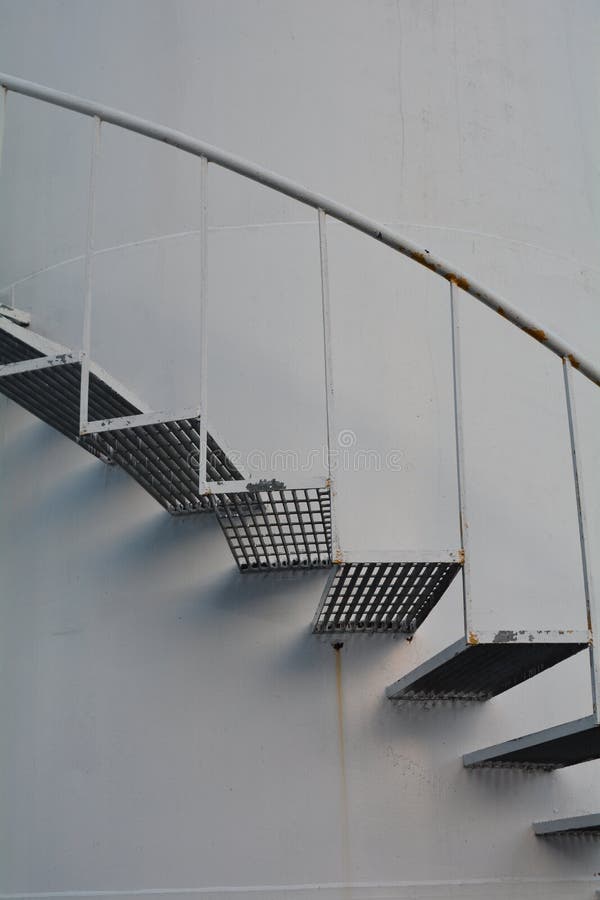 Steps on Storage Tank in Vernonia, Oregon Stock Image Image of