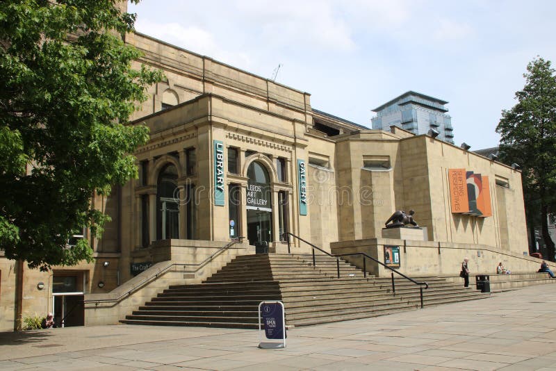 Steps To Entrance of Leeds Art Gallery, Leeds Editorial Photography