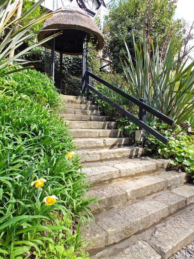 Steps to a Gazebo stock image. Image of countryside, path 90518505