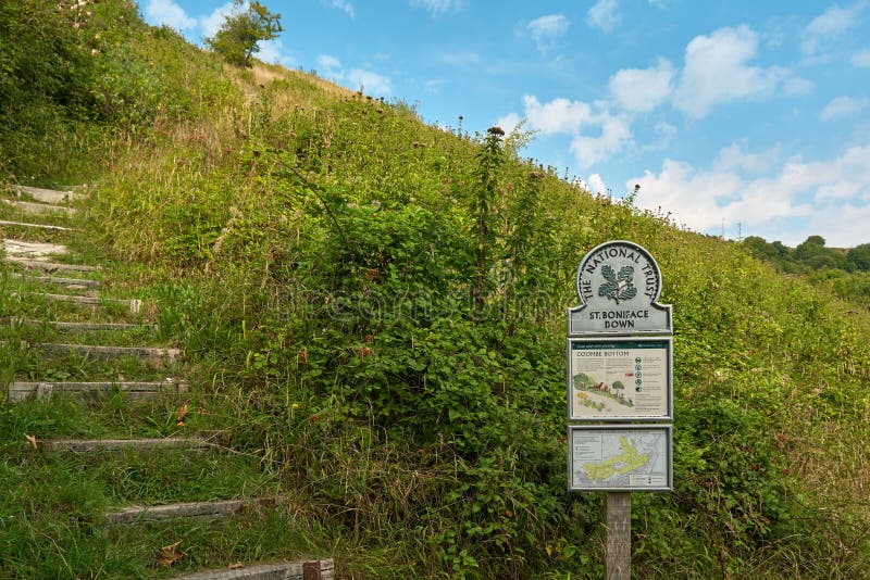 Steps To St Boniface Down in Ventnor on the Isle of Wight Editorial