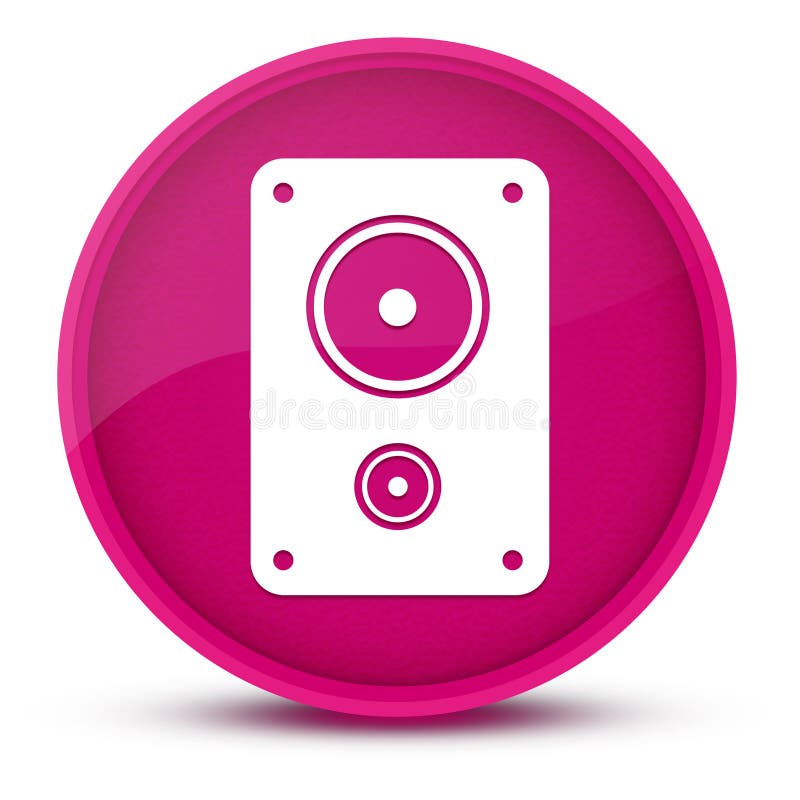 Stereo Luxurious Glossy Pink Round Button Abstract Stock Illustration