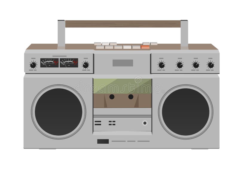 Stereo radio cassette recorder. Flat desing