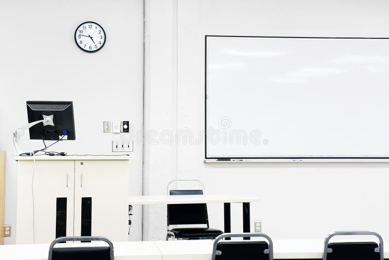 Sterile modern classroom royalty free stock photography Sterile modern classroom royalty free stock photography