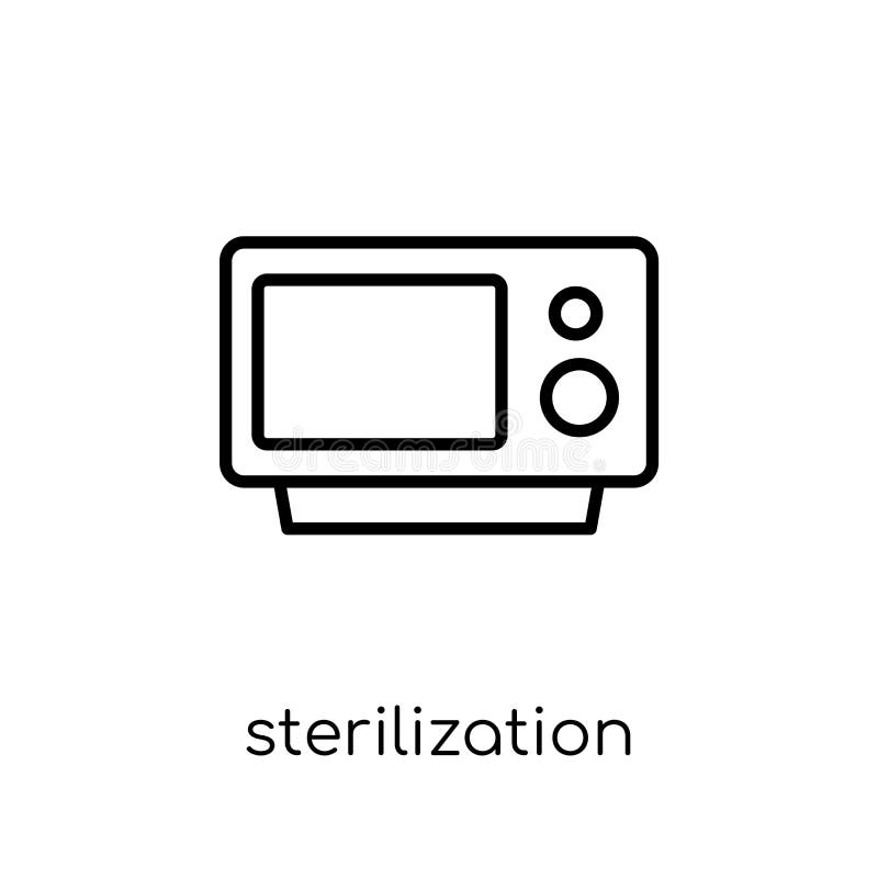 Sterilization Linear Icon. Modern Outline Sterilization Logo Con Stock