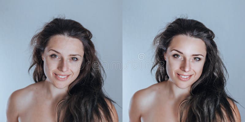 Sterk maar toch natuurlijk jong vrouwelijk studioportret die sampl retoucheren stock foto's Sterk maar toch natuurlijk jong vrouwelijk studioportret die sampl retoucheren stock foto's
