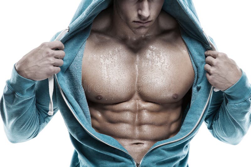Sterke Atletische Mensengeschiktheid ModelTorso die zes pakkenabs tonen Is stock foto Sterke Atletische Mensengeschiktheid ModelTorso die zes pakkenabs tonen Is stock foto