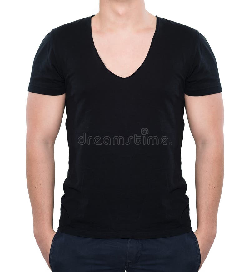 Sterke mens in zwarte lege t-shirt royalty-vrije stock foto's Sterke mens in zwarte lege t-shirt royalty-vrije stock foto's