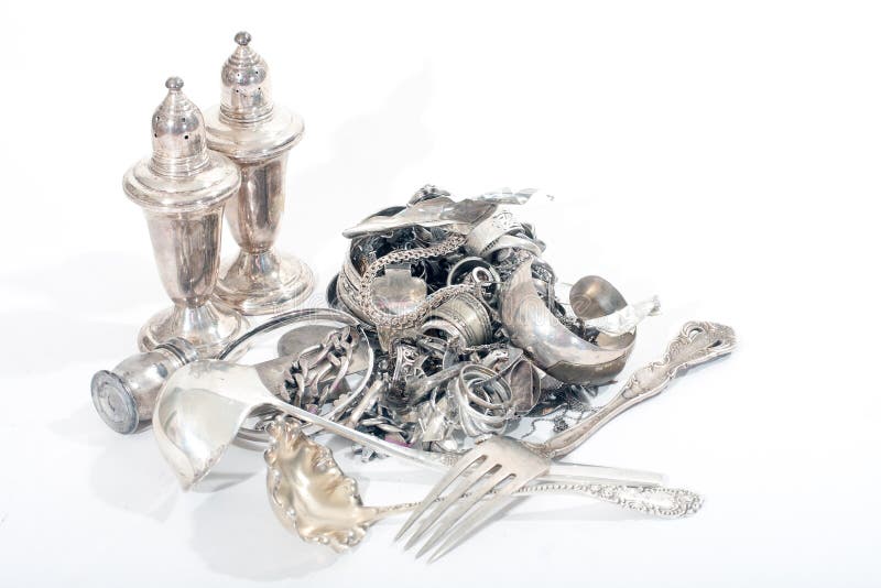 Sterling Silver Scrap stock photo. Image of isolated 19065568