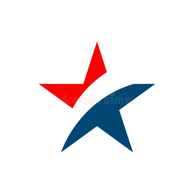 Stern patriotischer Logo Vector Template Illustration Design Vektor EPS 10 lizenzfreie abbildung