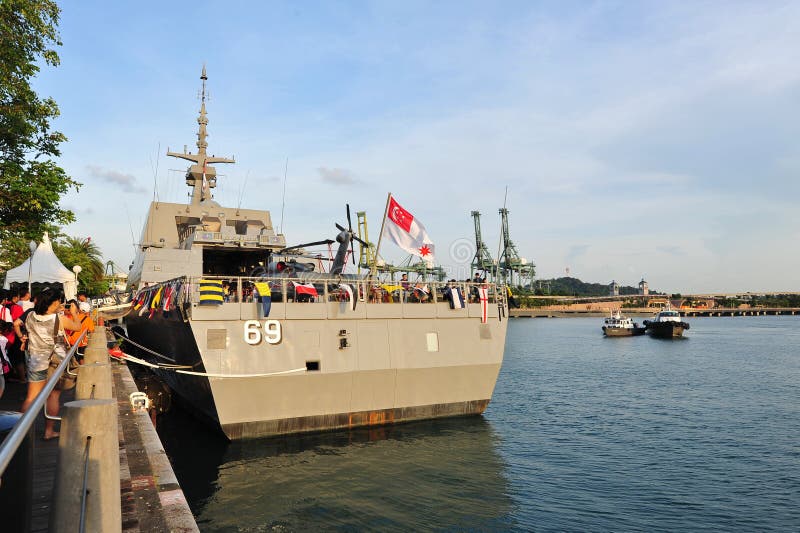 Stern of RSS Intrepid at Navy Open House 2013 in Singapore Editorial