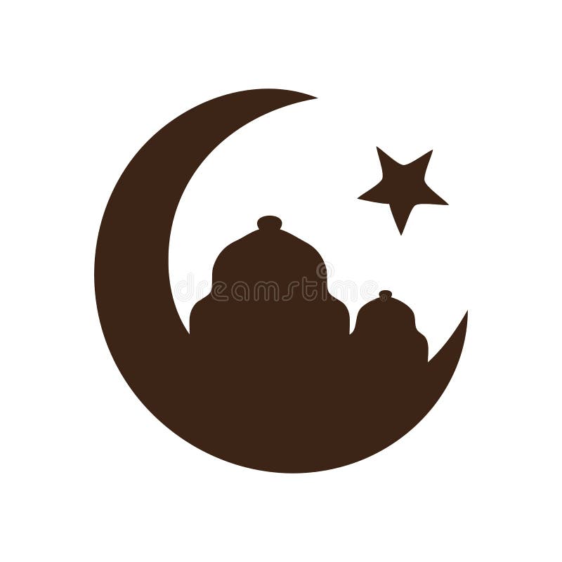 Stern Und Halbmond - Symbol Des Islams Vektor Abbildung - Illustration