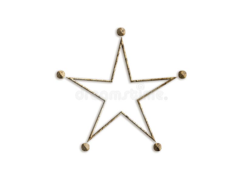 3D ILLUSTRATION star sign, symbol of stone isolated on white background. 3d rendering cracked old vintage surface, design element. 3D ILLUSTRATION star sign, symbol of stone isolated on white background. 3d rendering cracked old vintage surface, design element