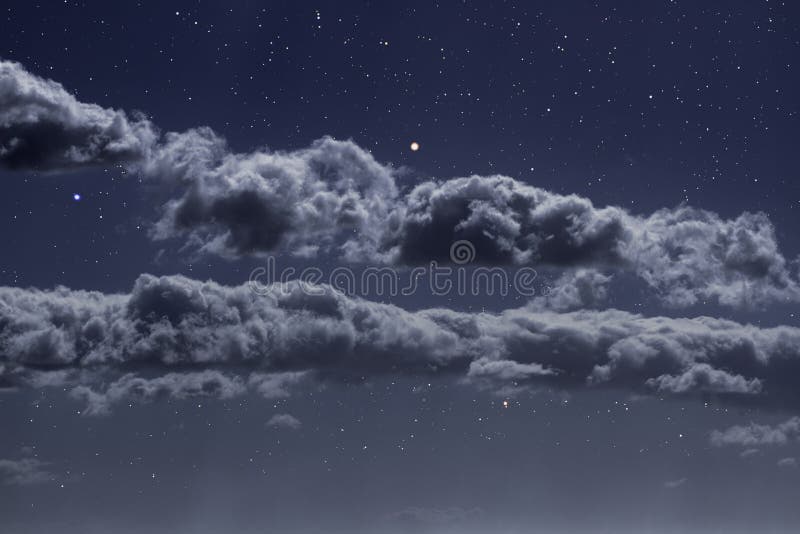 Stomg clouds in a starry night. Stomg clouds in a starry night