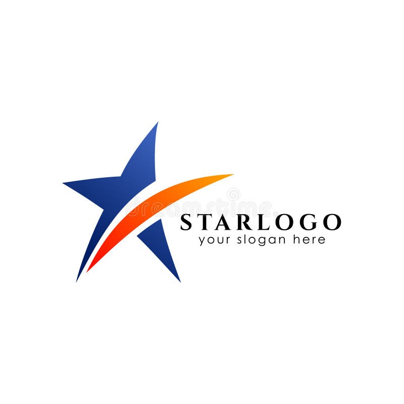 Sternlogodesign-Vorratschablone Sternvektorikone lizenzfreie abbildung