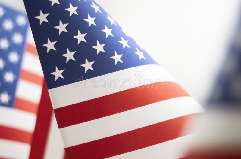 Shallow depth of field American Flag. Shallow depth of field American Flag