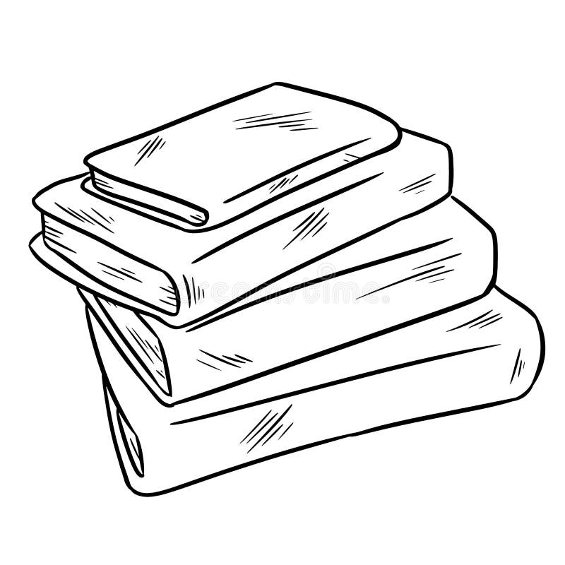 Sterta książki nakreślenia majcheru doodle Odosobniony nakre?lenie ilustracja wektor Sterta książki nakreślenia majcheru doodle Odosobniony nakre?lenie ilustracja wektor