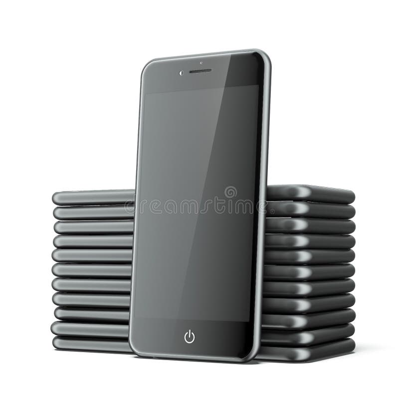 Sterta mądrze telefony fotografia stock Sterta mądrze telefony fotografia stock
