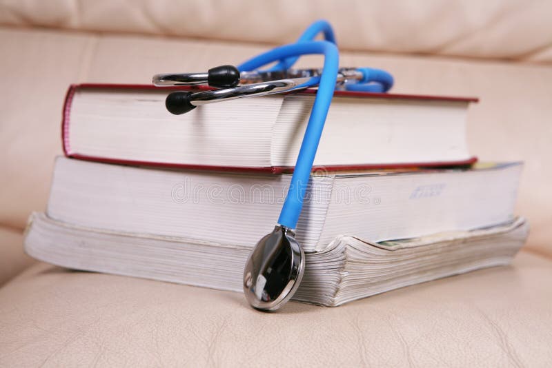 Stethoscope on books