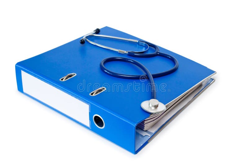 Stethoscope and a folder